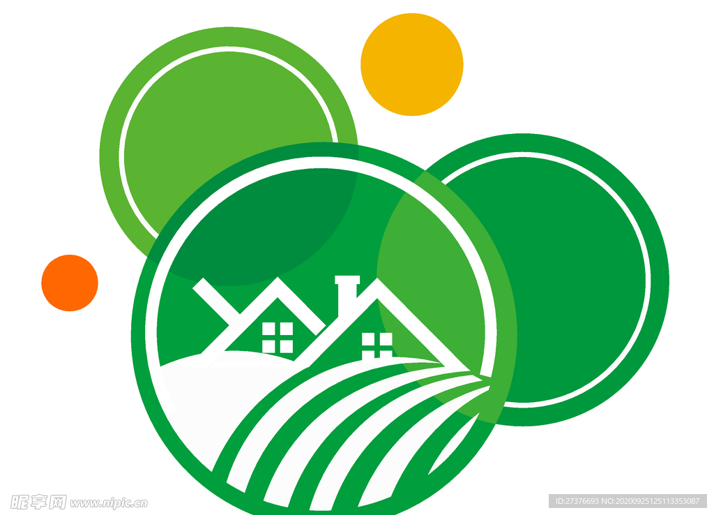 绿色田园标识组合