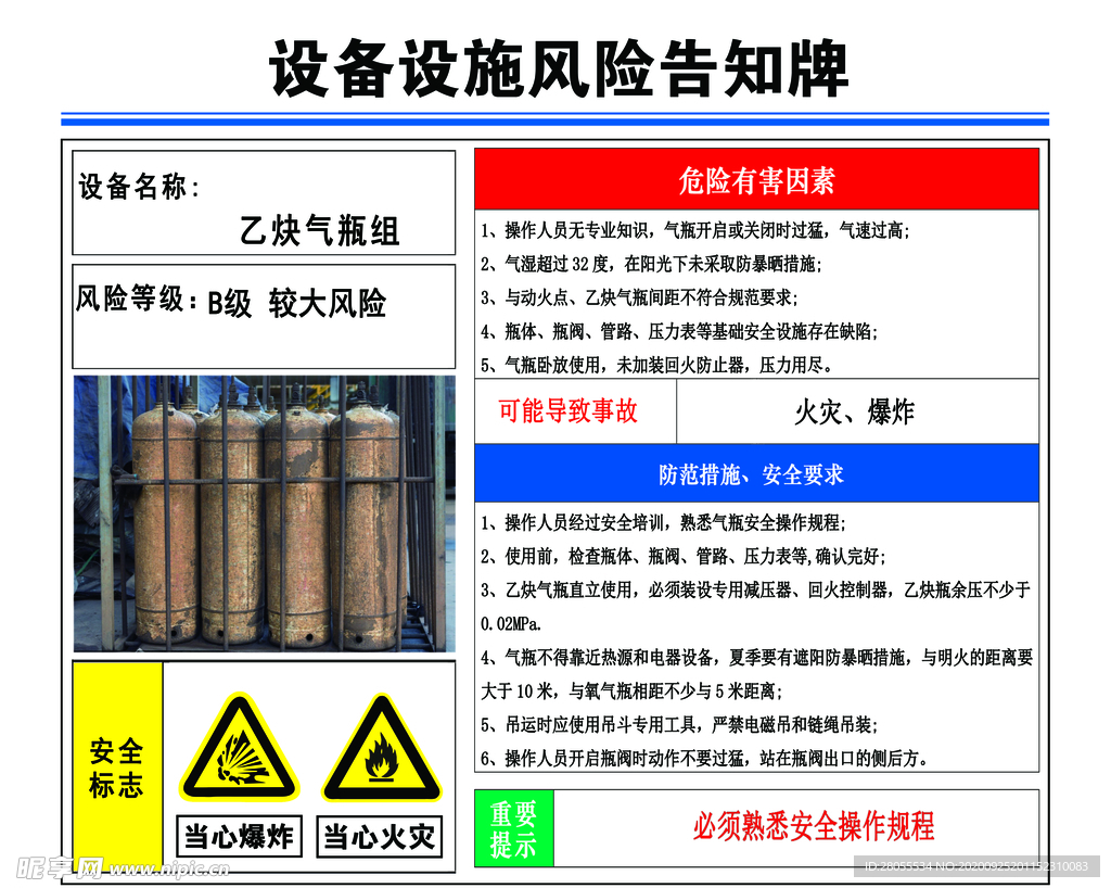 设备设施风险告知牌