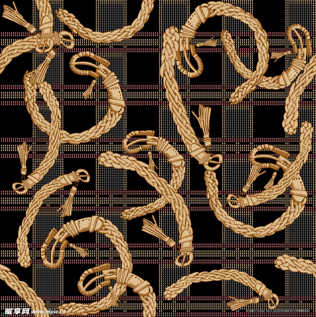 大牌 链条 豹纹 皮带 印花