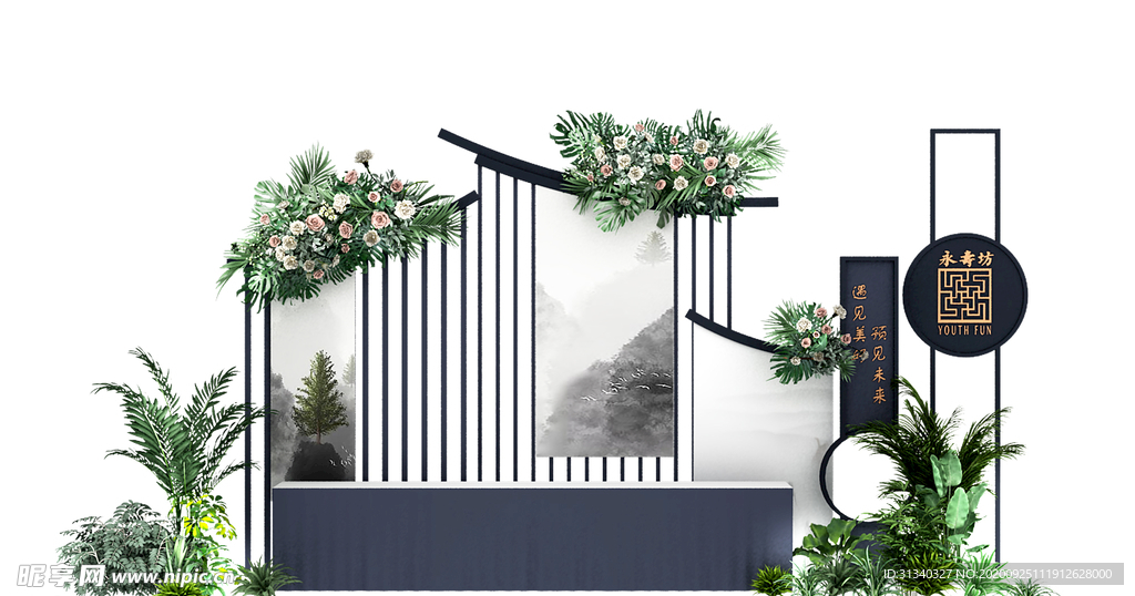 中式美陈DP花艺