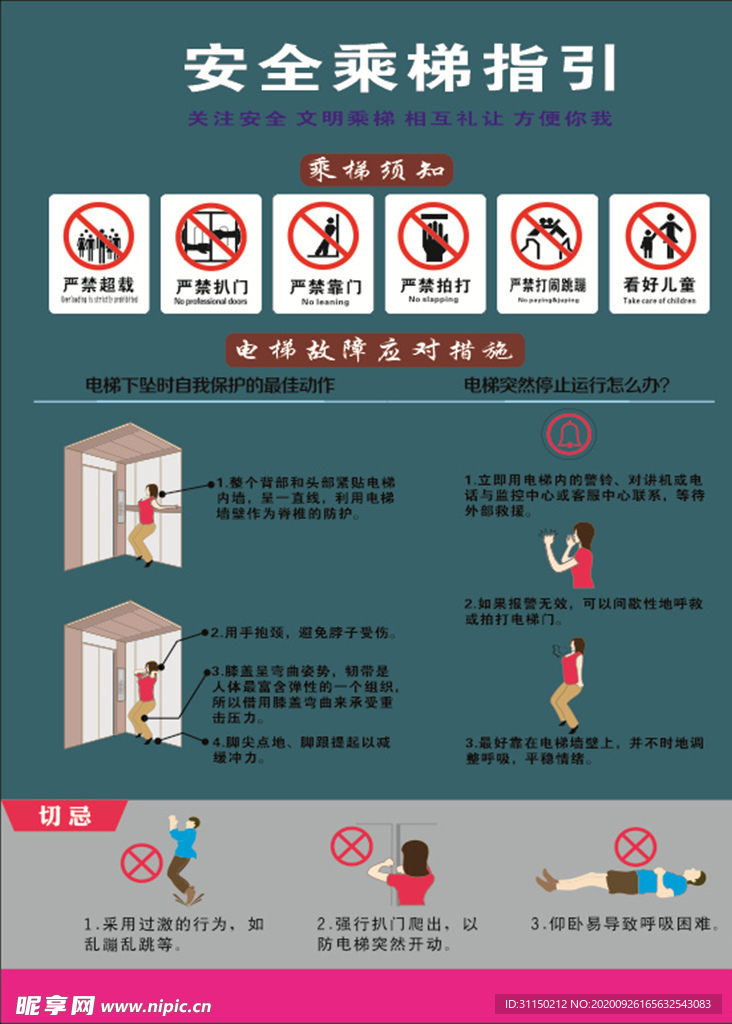 电梯安全 电梯安全展板 电梯安