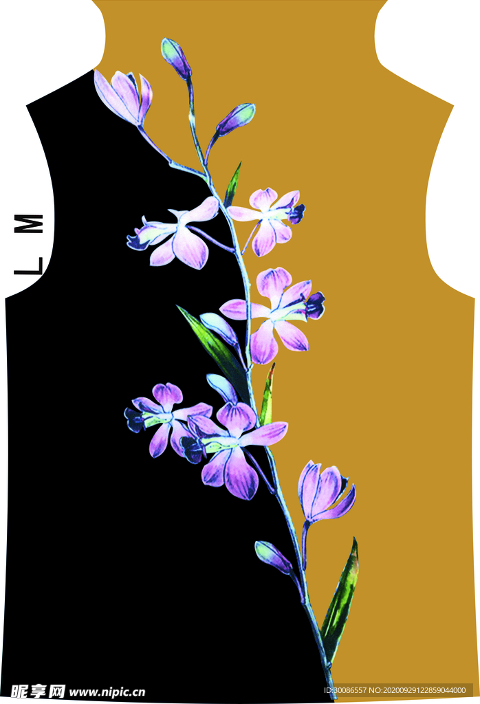 大牌印花 手绘花