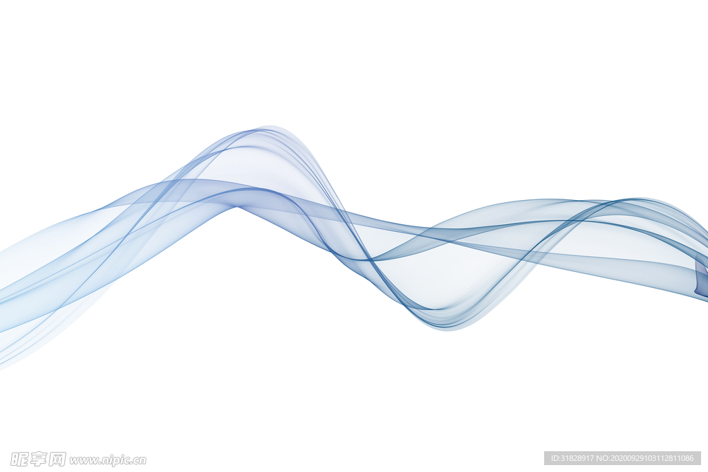 手绘抽象彩色烟雾线条