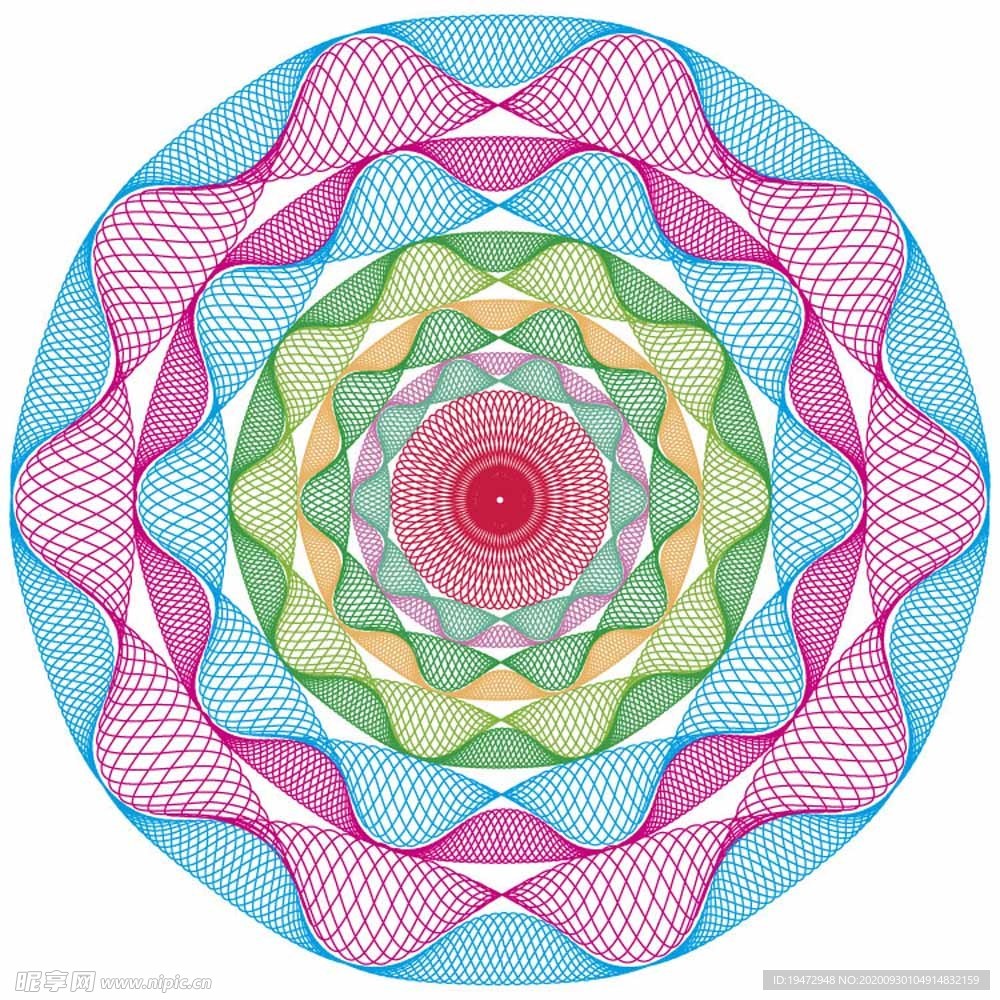 团花 设计 防伪 底纹 原创