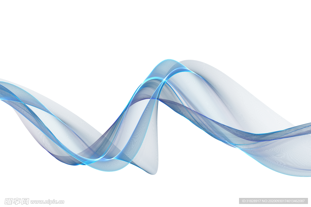手绘抽象彩色烟雾线条