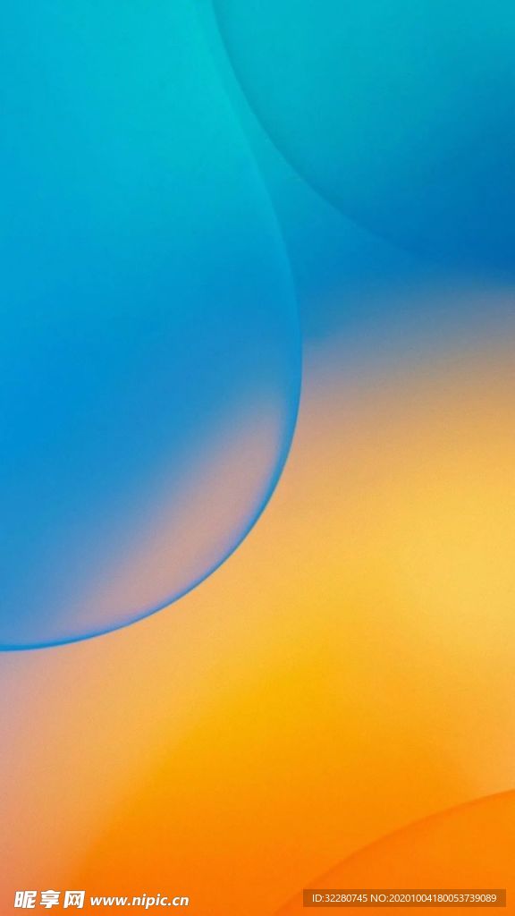 蓝橙色渐变底