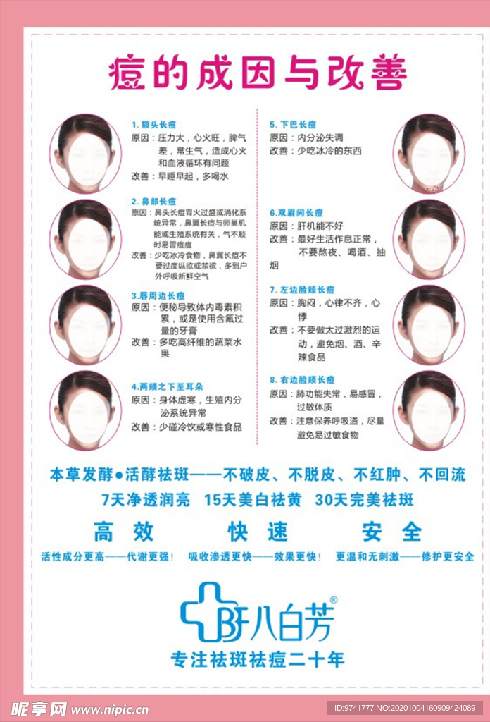 八白芳痘的成因与改善