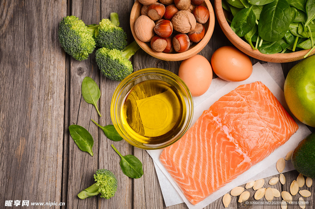 三文鱼海鲜美食背景海报素材