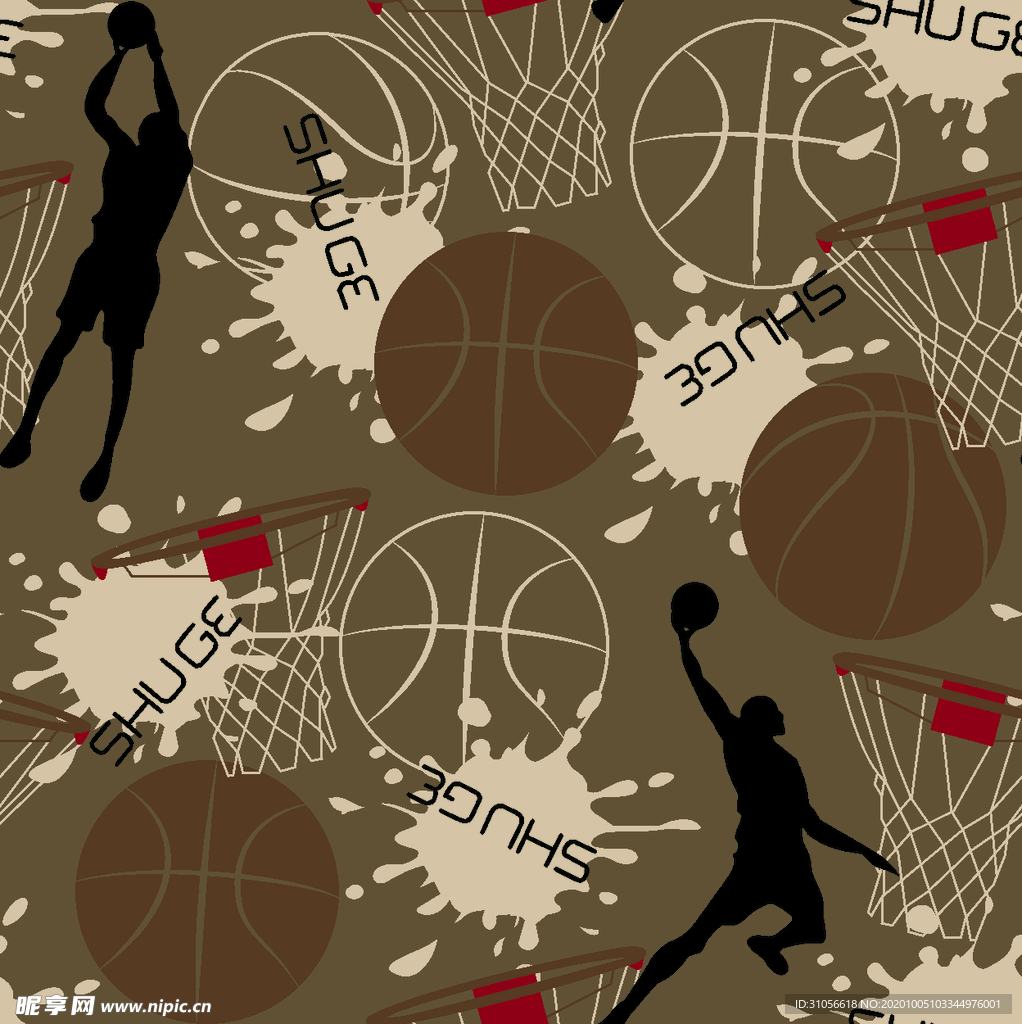 篮球人物剪影