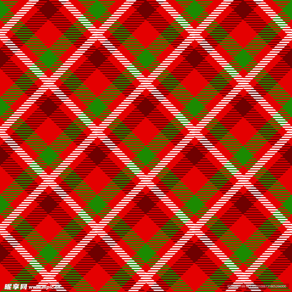 线条 格子 圣诞 底纹 无缝