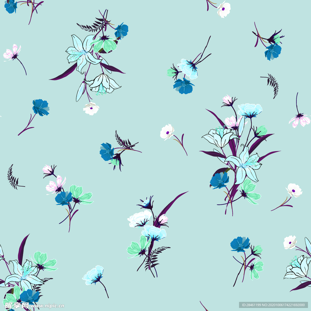 手绘花 玫瑰花 大牌花 乱花