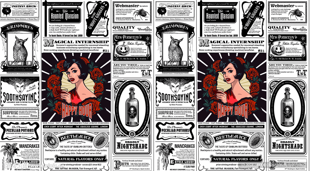 字母报纸动漫 卡通 定位