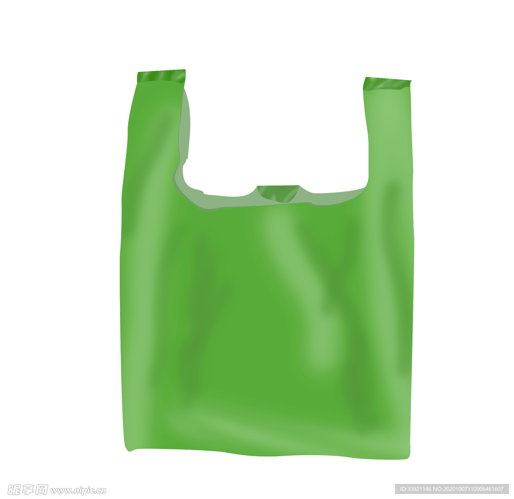 绿色塑料袋子