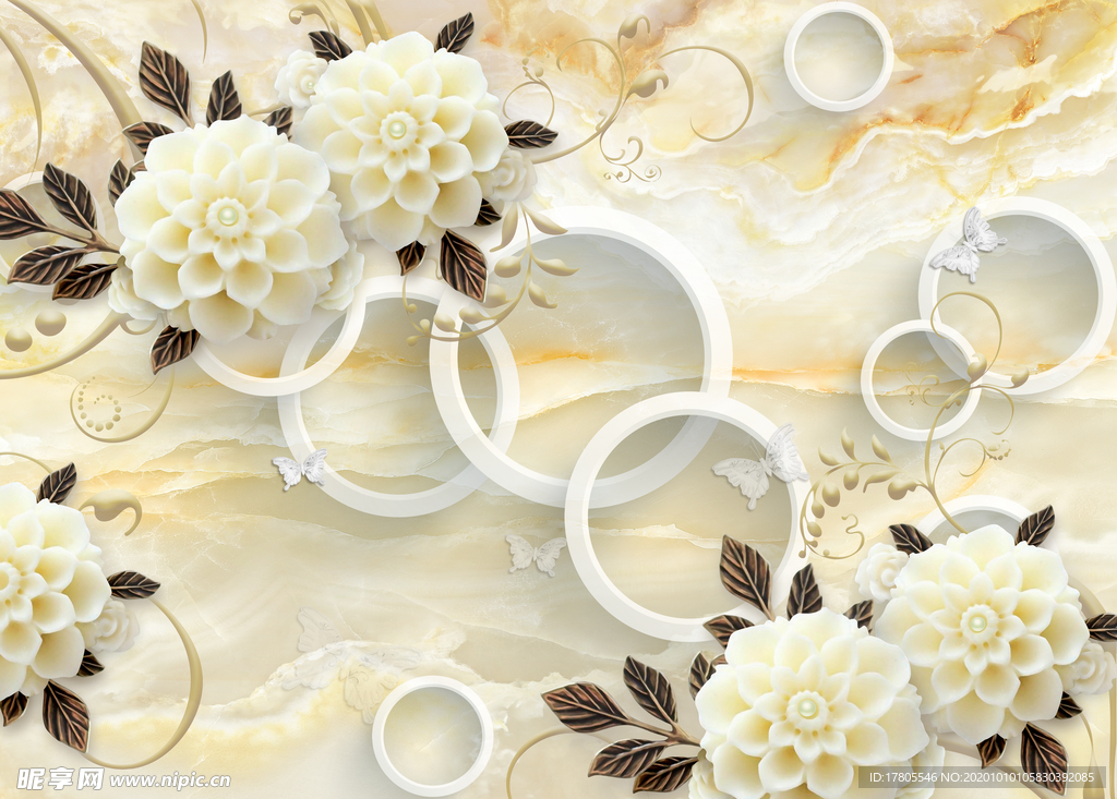 3d背景墙 立体空间素材 中式