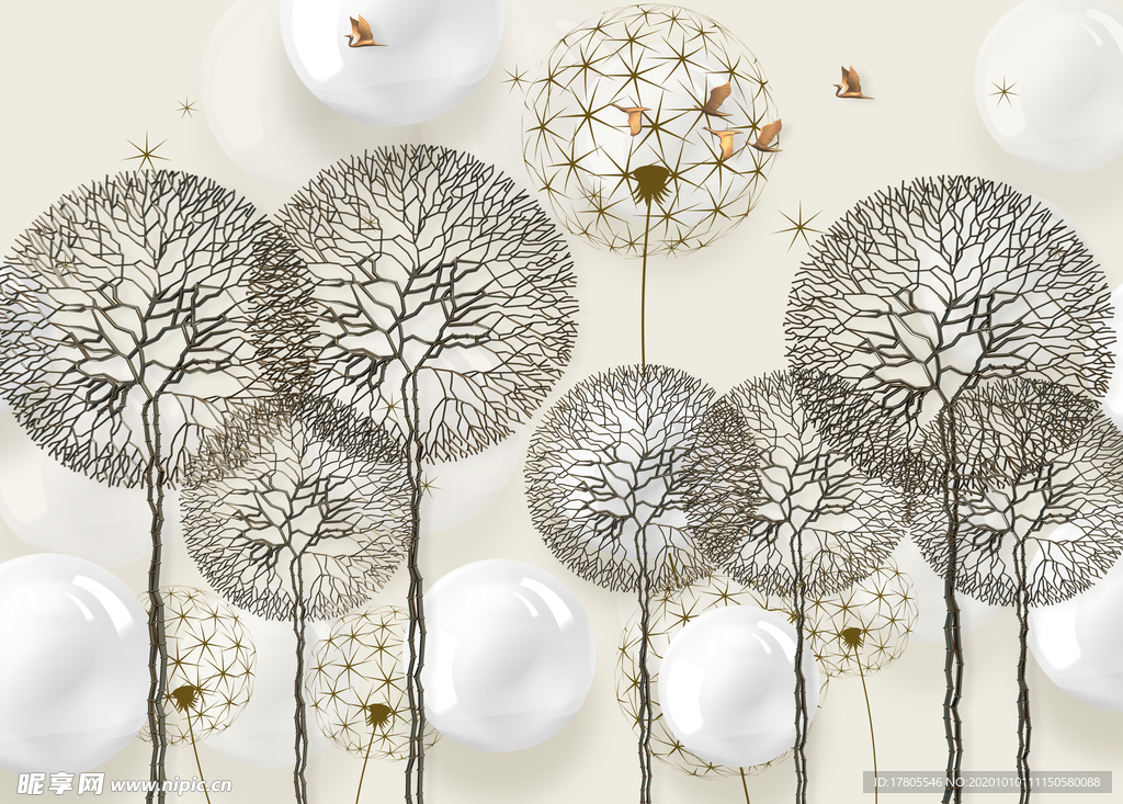 3d背景墙 立体空间素材 中式