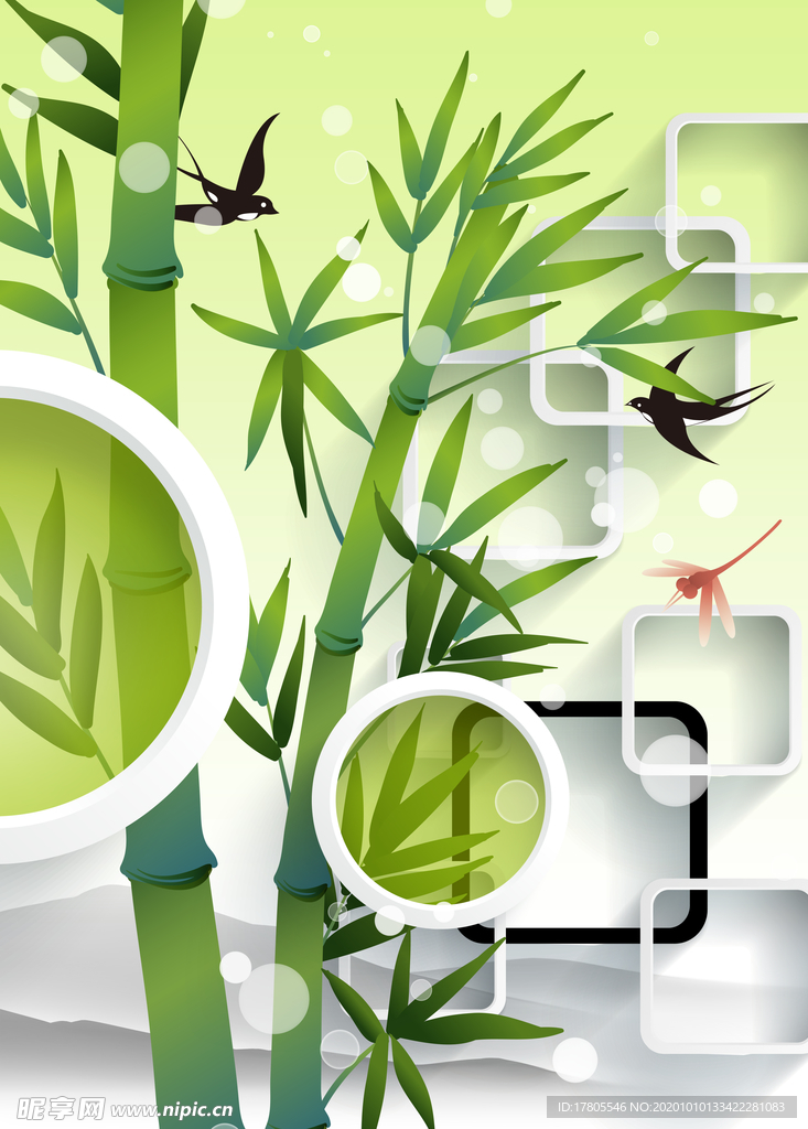 3d背景墙 立体空间素材 中式