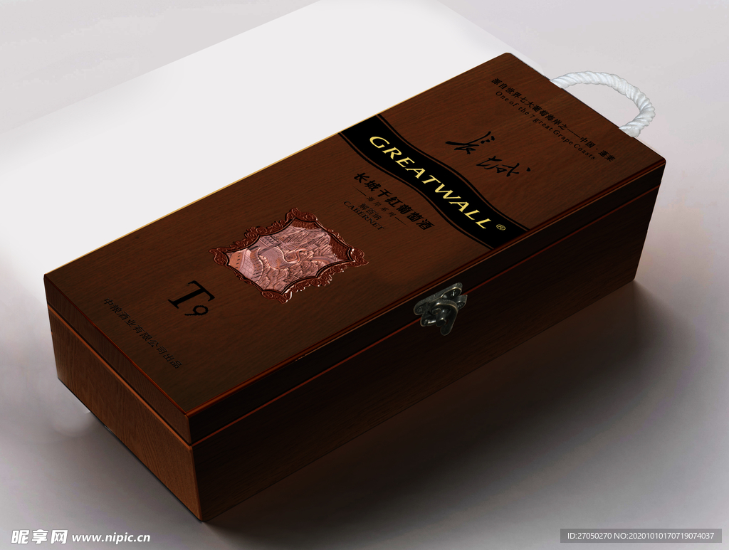长城干红T9木盒效果图