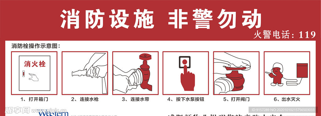 消防栓使用示意图