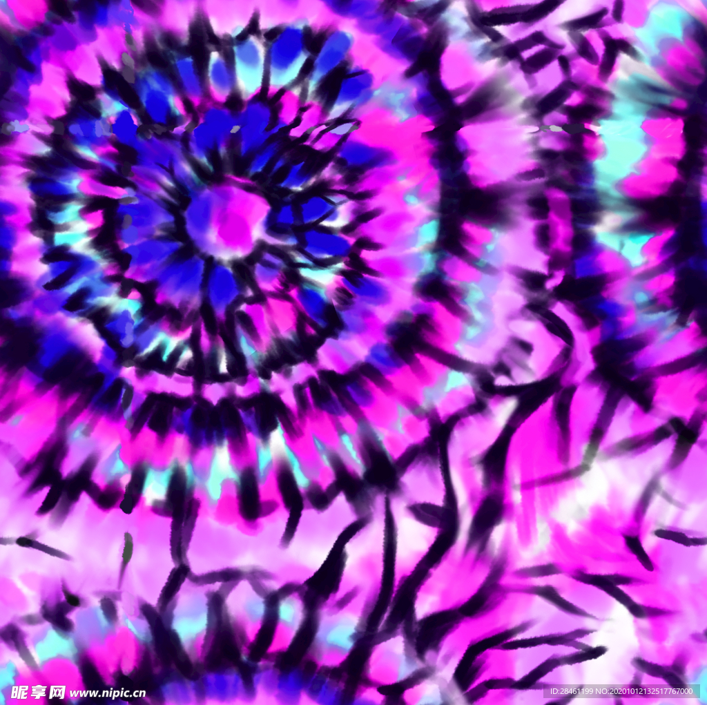 扎染 渲染 水墨 炫彩 数码