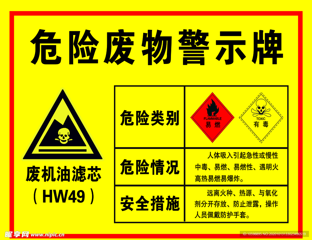危险废物警示牌