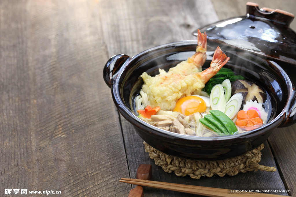 日式天妇罗美食食材背景海报素材