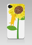 爱上向日葵的小狗手机壳涂鸦