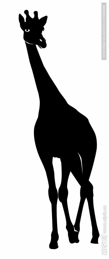 长颈鹿剪影矢量