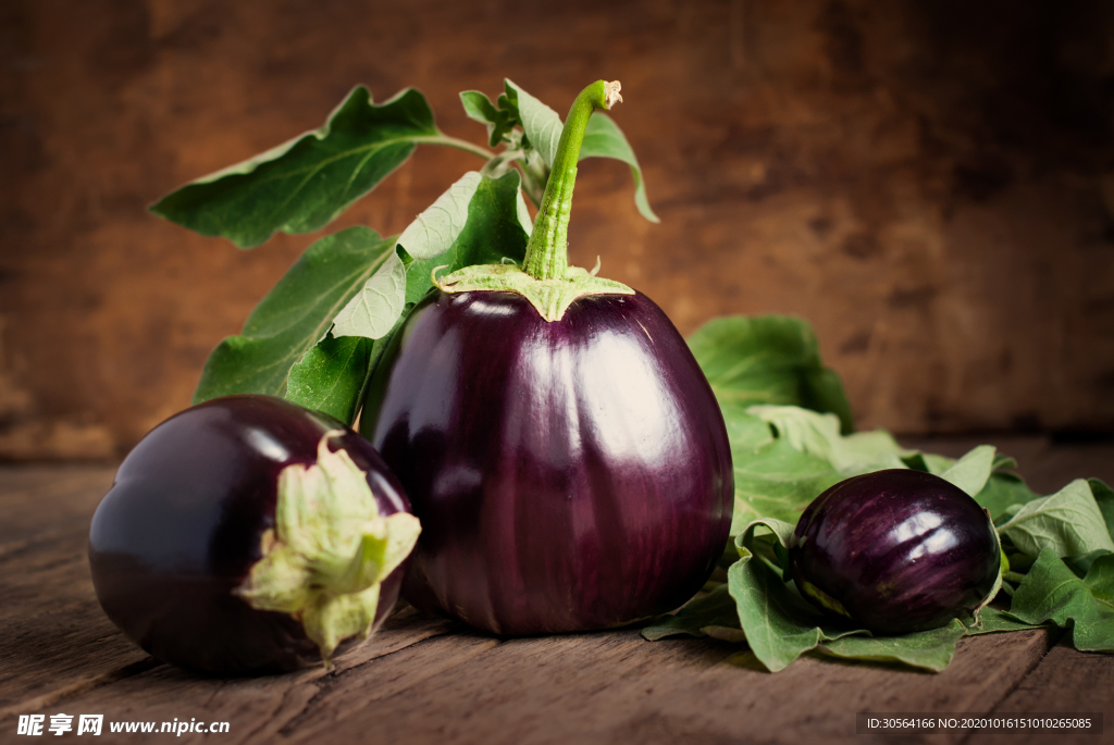 茄子蔬菜食材背景海报素材