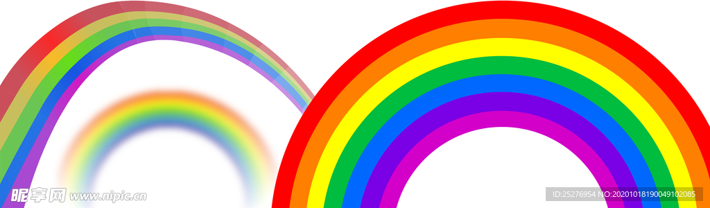 彩虹png免扣高清素材