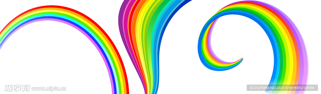 彩虹png免扣高清素材