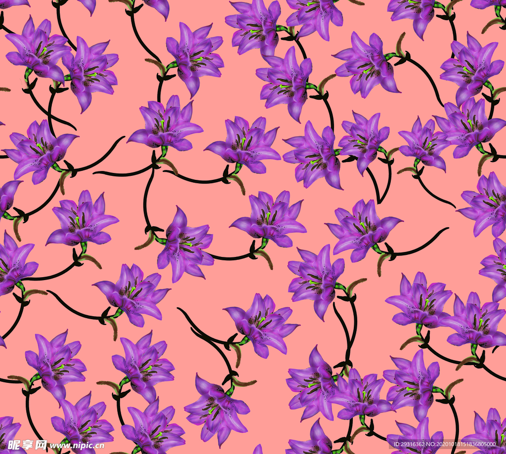 大牌 玫瑰花 小碎花 数码印花