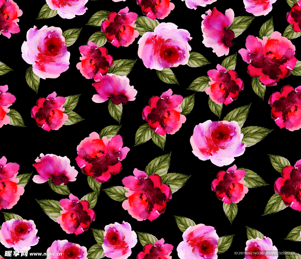 大牌 玫瑰花 小碎花 数码印花