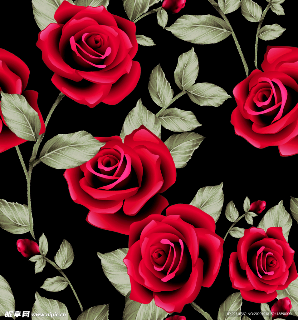 大牌 玫瑰花 小碎花 数码印花