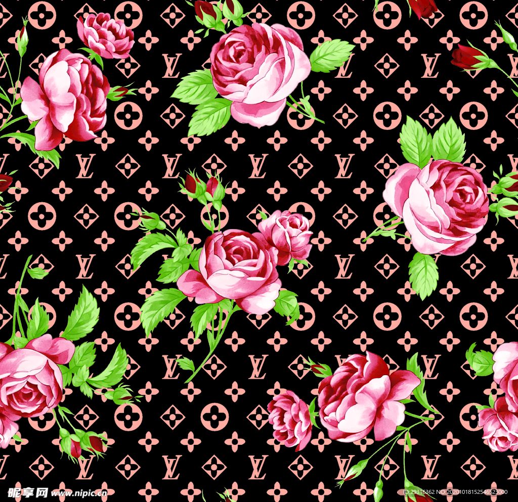 大牌 玫瑰花 小碎花 数码印花