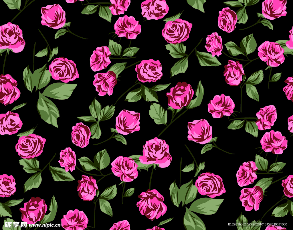 大牌 玫瑰花 小碎花 数码印花