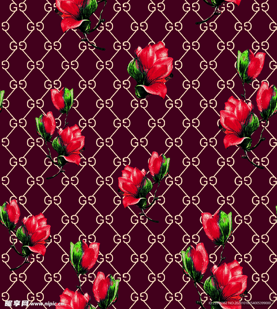 大牌 玫瑰花 小碎花 数码印花