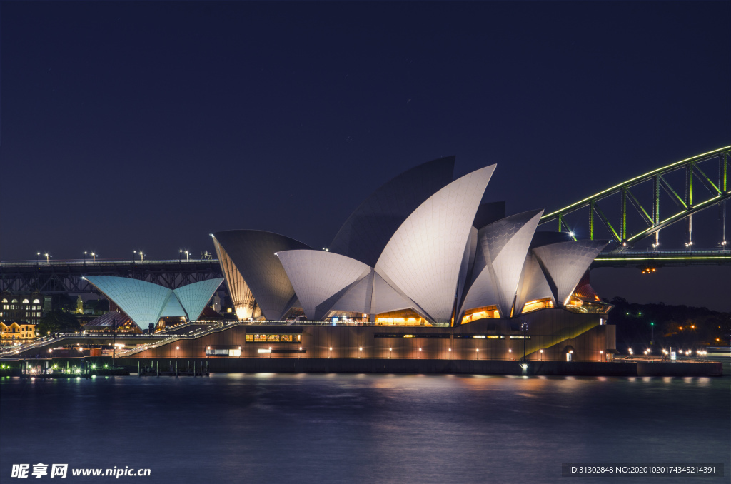 澳大利亚悉尼歌剧院高清夜景摄影