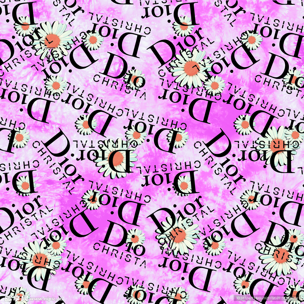 大牌 菊花 数码印花 新款