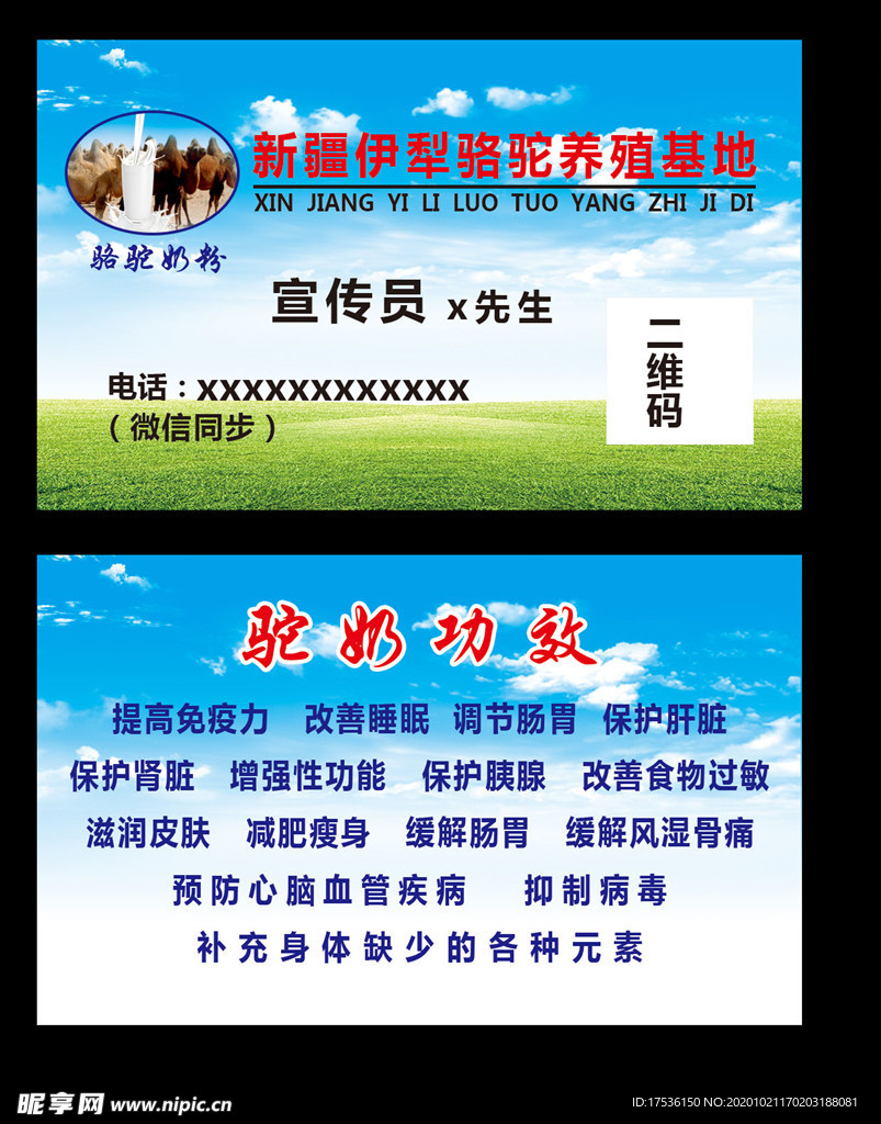 骆驼奶名片
