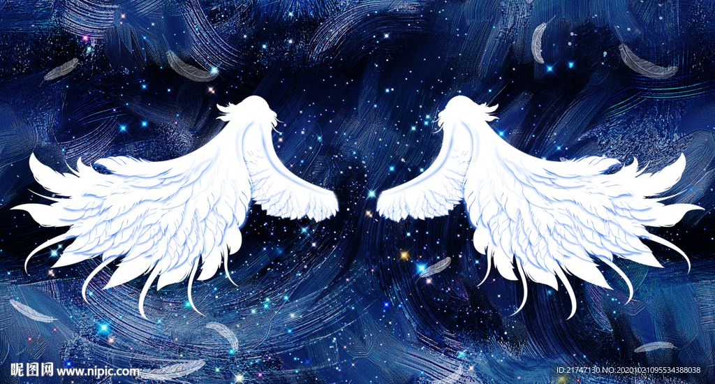 高清大尺寸翅膀背景墙