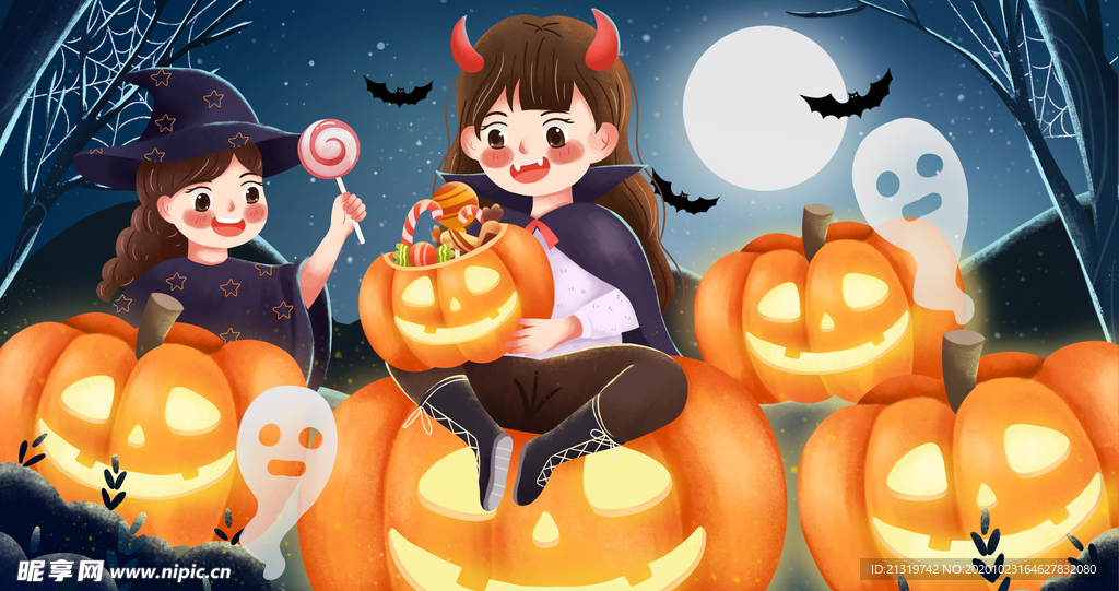 万圣节插画