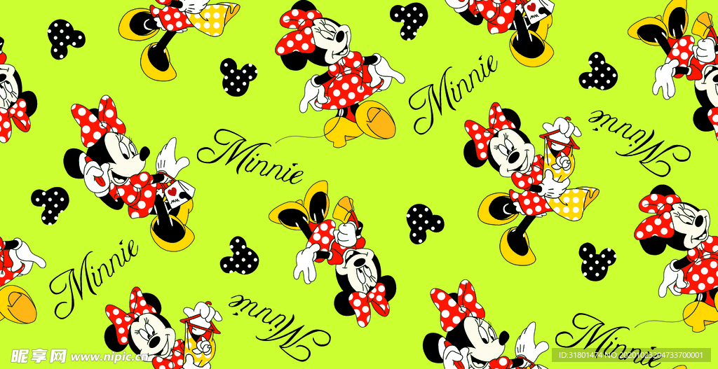 字母 卡通 动物 米奇 印花