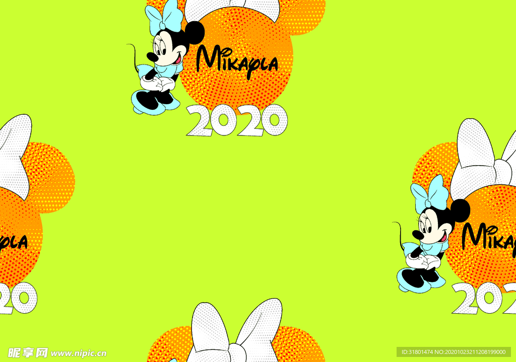 字母 卡通 动物 米奇 印花