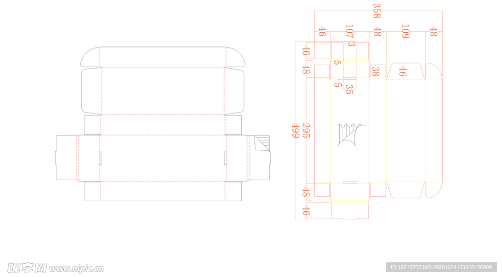 异性盒 飞机盒  啤盒  刀模