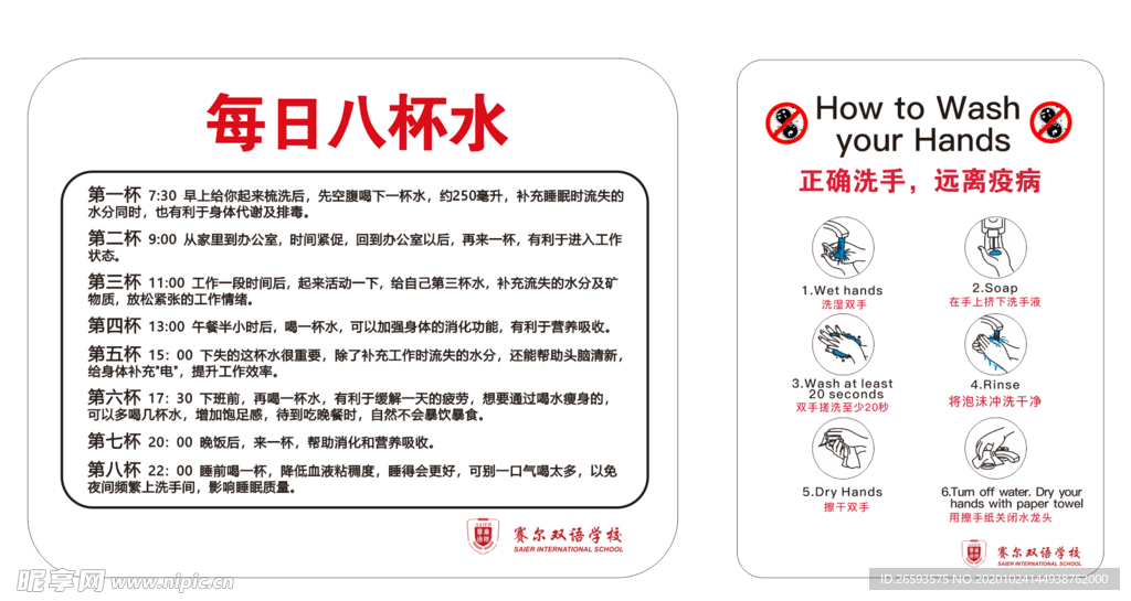 每日八杯水 洗手法