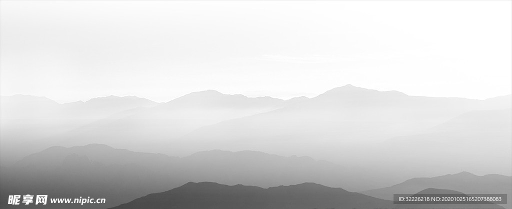 水墨山背景
