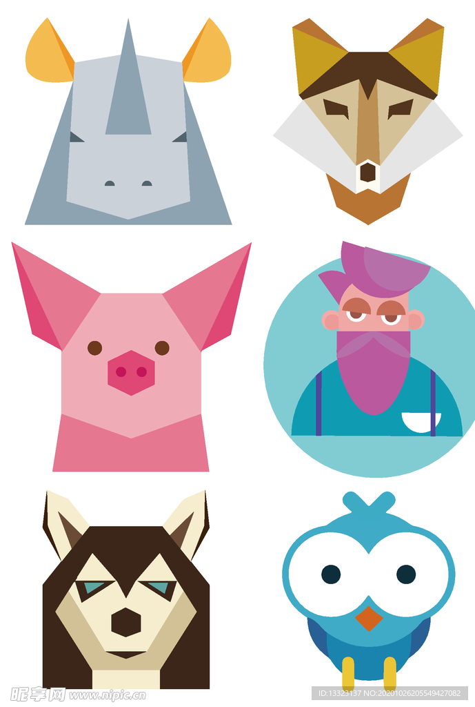 可爱卡通动物人物头像