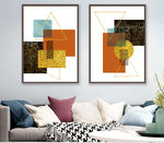 几何抽象简约轻奢装饰画