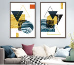 简约抽象几何色块轻奢装饰画