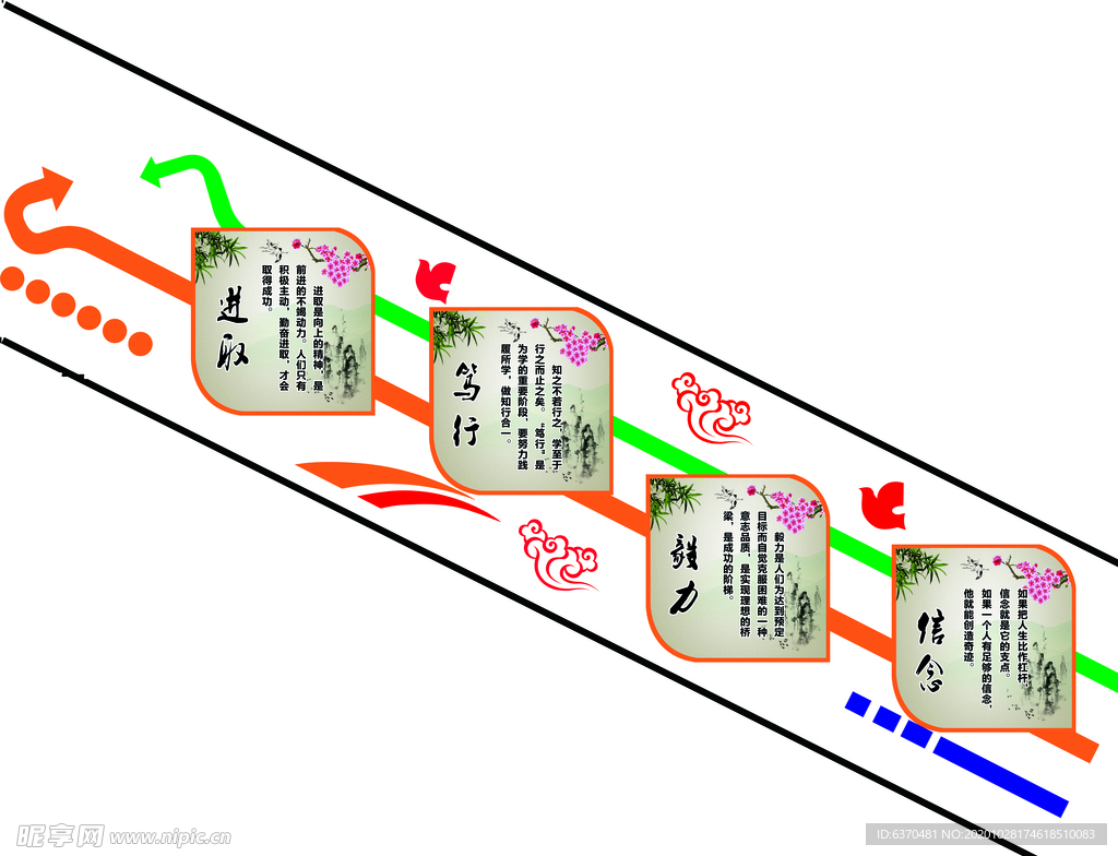 楼梯 楼道 标语 异形 学校异